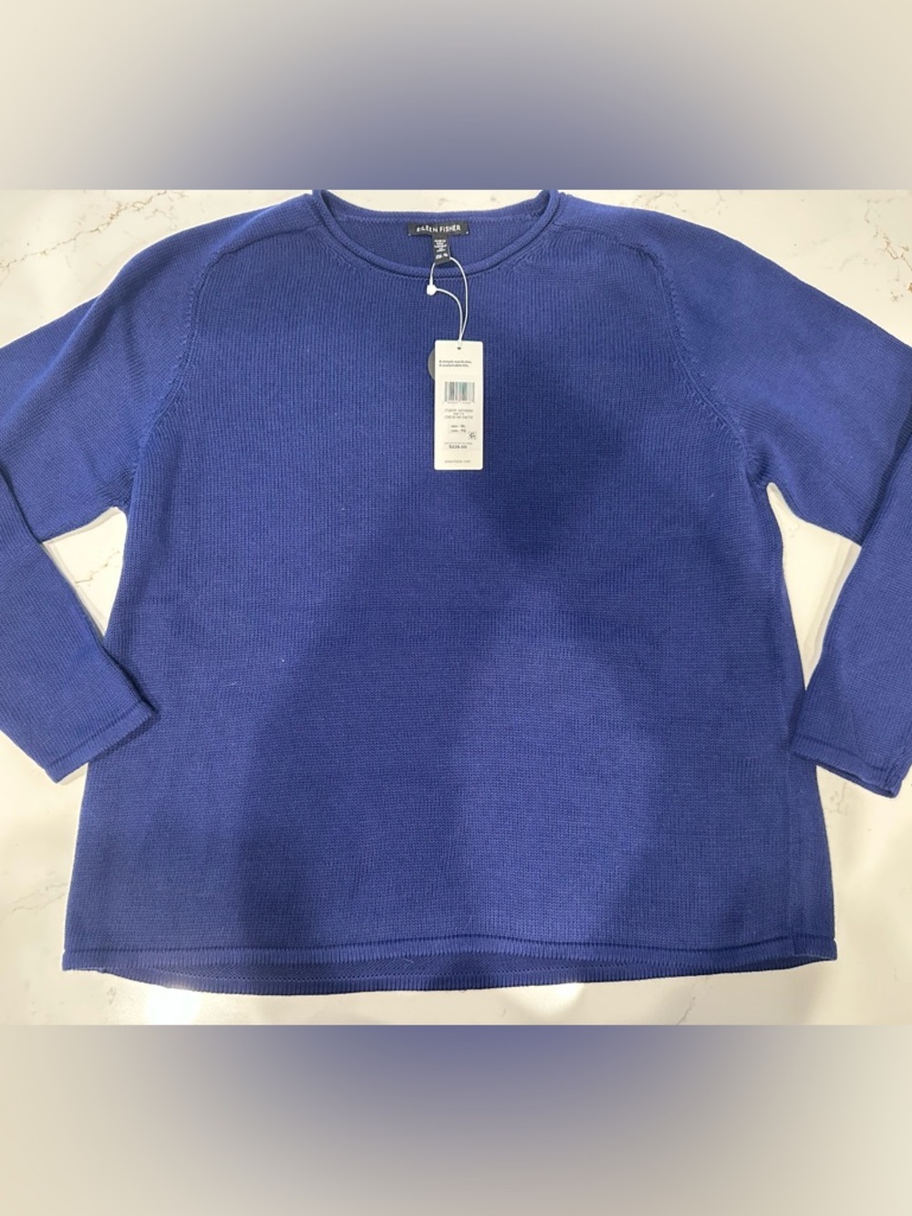 Eileen Fisher Royal Blue Crewneck Sweater size xl